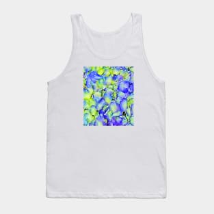 Blue Cape Cod hydrangea pattern Tank Top